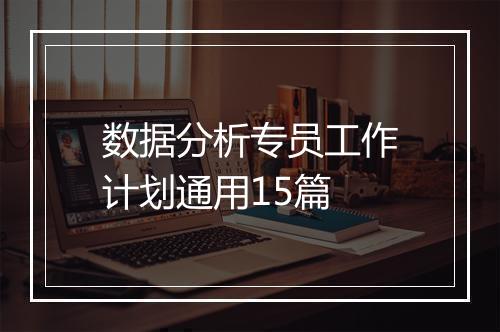 数据分析专员工作计划通用15篇