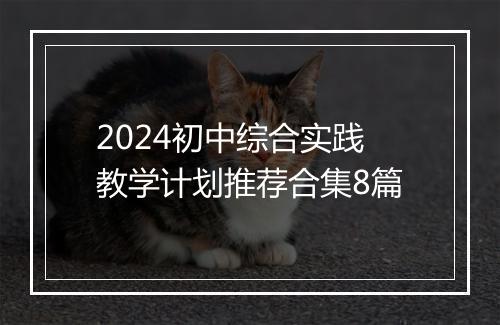 2024初中综合实践教学计划推荐合集8篇