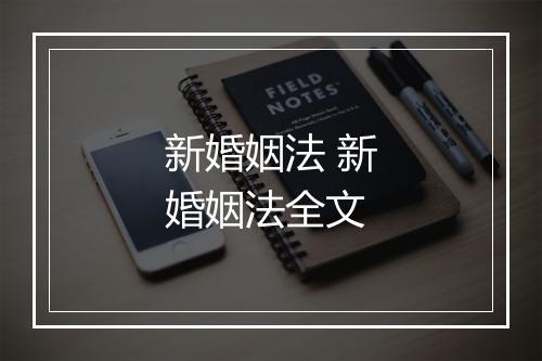 新婚姻法 新婚姻法全文