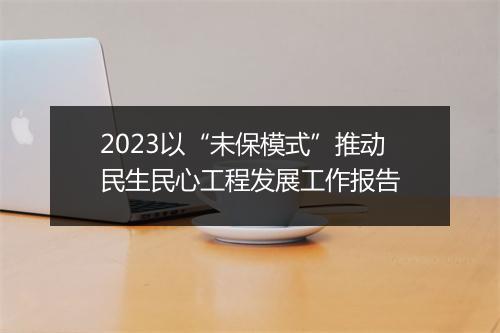 2023以“未保模式”推动民生民心工程发展工作报告