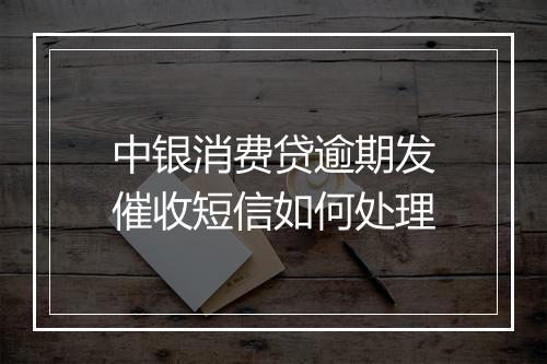 中银消费贷逾期发催收短信如何处理