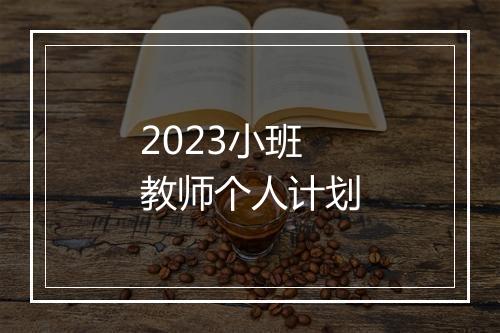 2023小班教师个人计划