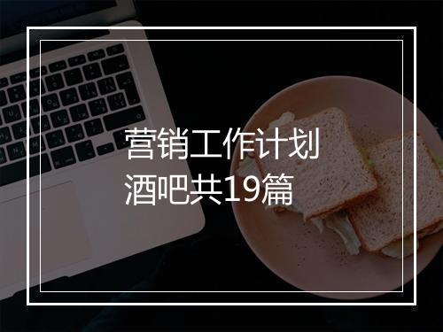 营销工作计划酒吧共19篇