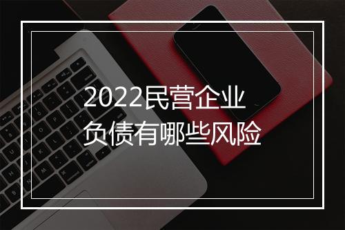 2022民营企业负债有哪些风险