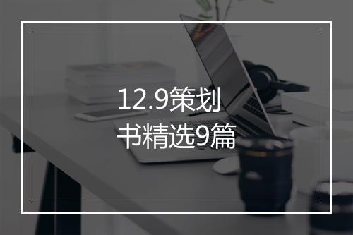 12.9策划书精选9篇
