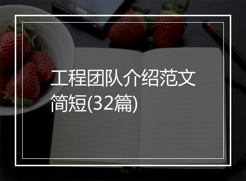 工程团队介绍范文简短(32篇)