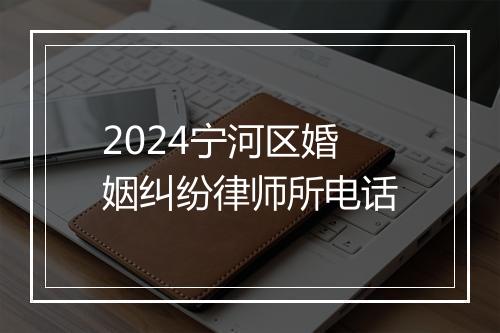 2024宁河区婚姻纠纷律师所电话