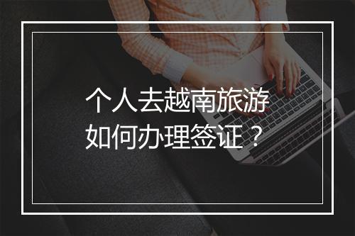 个人去越南旅游如何办理签证？