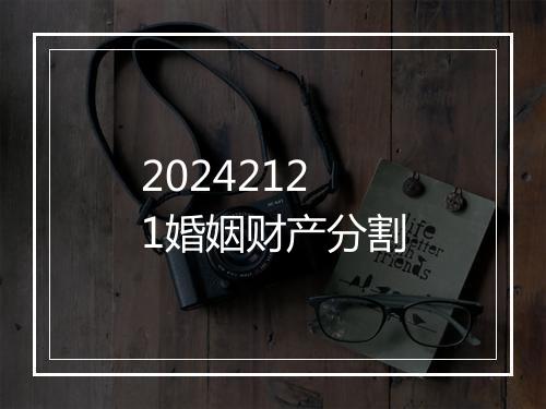 20242121婚姻财产分割