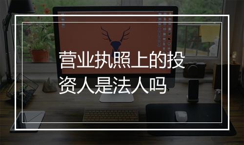 营业执照上的投资人是法人吗