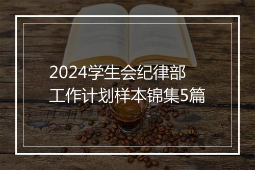 2024学生会纪律部工作计划样本锦集5篇