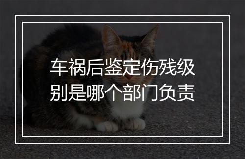 车祸后鉴定伤残级别是哪个部门负责