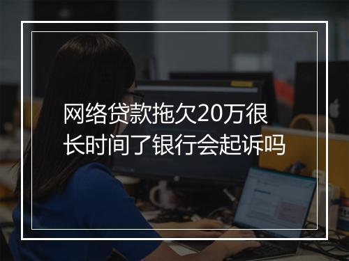 网络贷款拖欠20万很长时间了银行会起诉吗