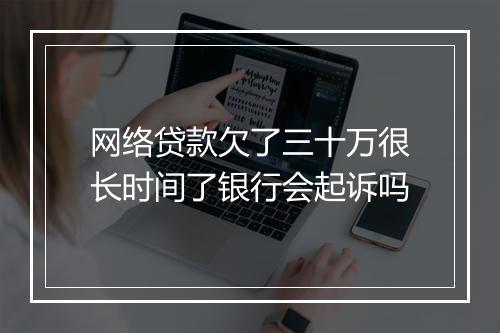 网络贷款欠了三十万很长时间了银行会起诉吗