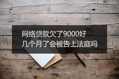 网络贷款欠了9000好几个月了会被告上法庭吗