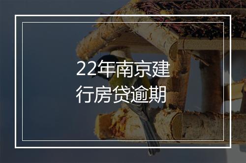 22年南京建行房贷逾期
