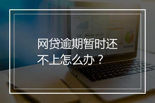 网贷逾期暂时还不上怎么办？