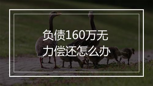 负债160万无力偿还怎么办