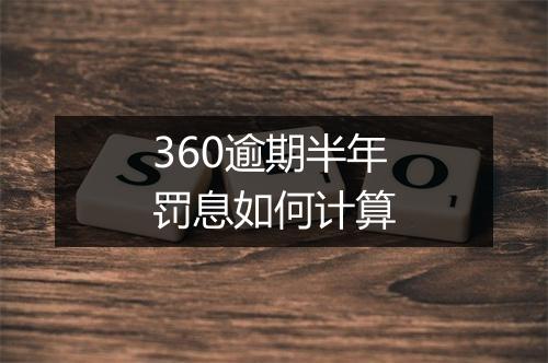 360逾期半年罚息如何计算