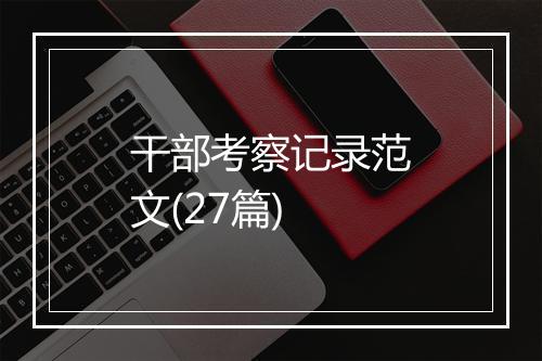 干部考察记录范文(27篇)