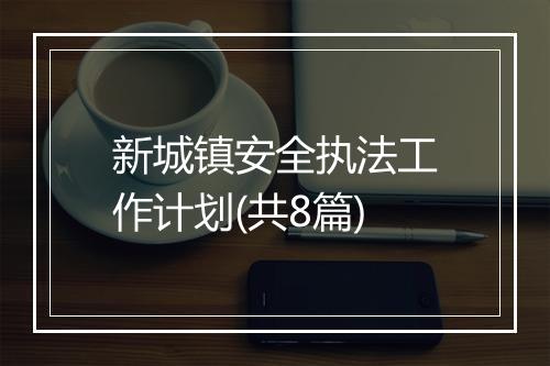 新城镇安全执法工作计划(共8篇)