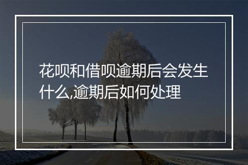 花呗和借呗逾期后会发生什么,逾期后如何处理