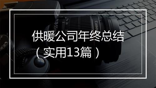 供暖公司年终总结（实用13篇）