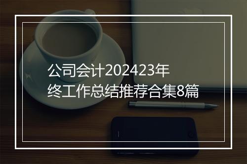 公司会计202423年终工作总结推荐合集8篇