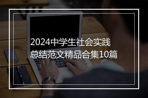 2024中学生社会实践总结范文精品合集10篇