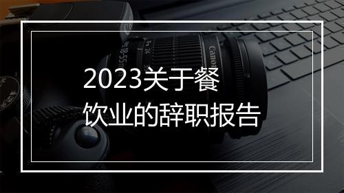 2023关于餐饮业的辞职报告