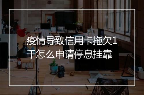 疫情导致信用卡拖欠1千怎么申请停息挂靠