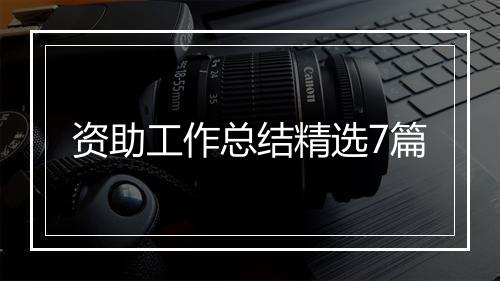 资助工作总结精选7篇