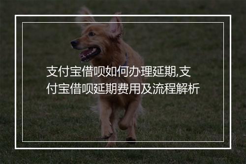 支付宝借呗如何办理延期,支付宝借呗延期费用及流程解析