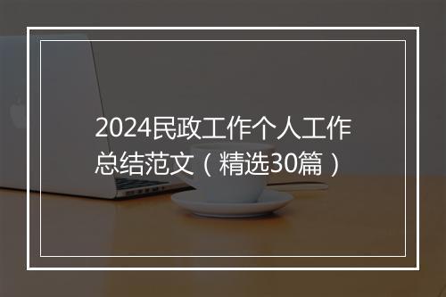 2024民政工作个人工作总结范文（精选30篇）