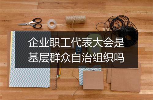 企业职工代表大会是基层群众自治组织吗