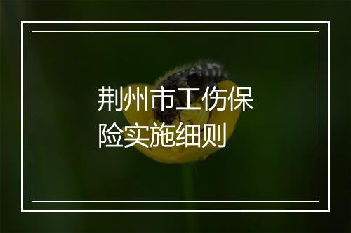 荆州市工伤保险实施细则