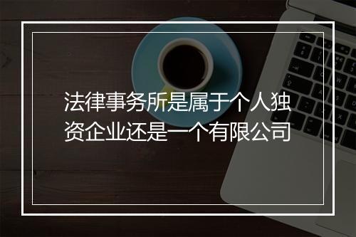 法律事务所是属于个人独资企业还是一个有限公司