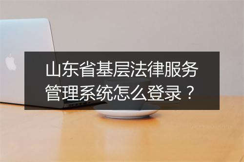 山东省基层法律服务管理系统怎么登录？