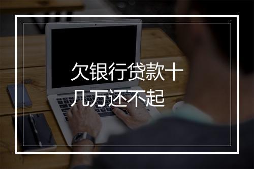 欠银行贷款十几万还不起