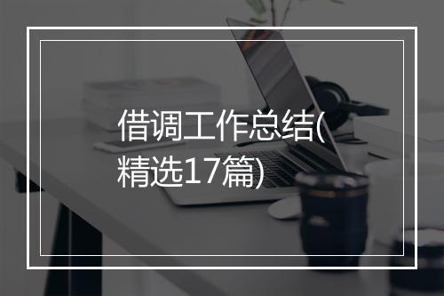 借调工作总结(精选17篇)