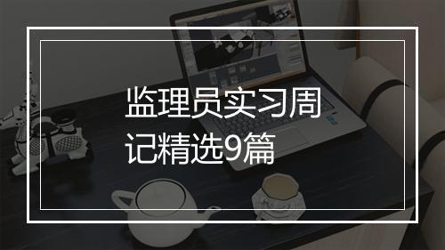 监理员实习周记精选9篇