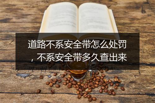道路不系安全带怎么处罚，不系安全带多久查出来