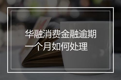 华融消费金融逾期一个月如何处理