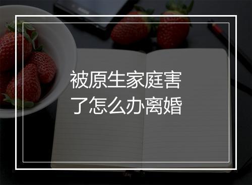 被原生家庭害了怎么办离婚