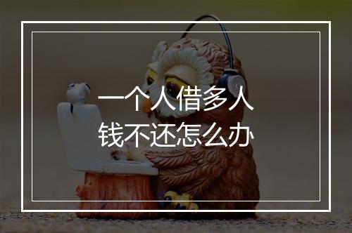 一个人借多人钱不还怎么办