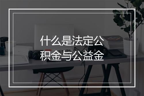 什么是法定公积金与公益金
