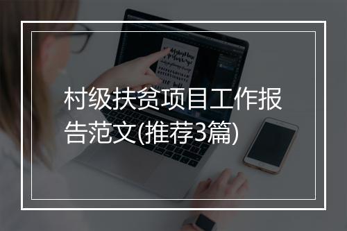 村级扶贫项目工作报告范文(推荐3篇)