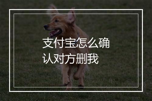 支付宝怎么确认对方删我