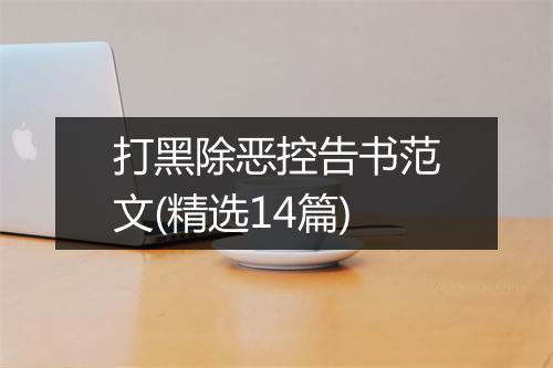 打黑除恶控告书范文(精选14篇)