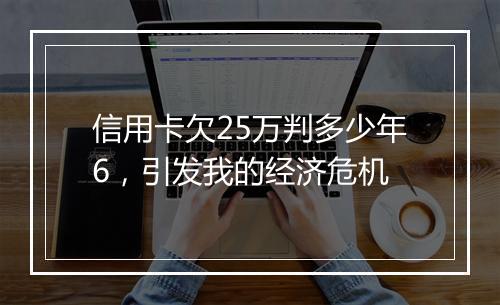 信用卡欠25万判多少年6，引发我的经济危机